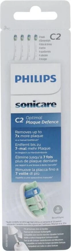 Philips Sonicare C2 Optimal Plaque Defence HX9024/10 - Opzetborstels - 4 Stuks -Philips 341x1200 1