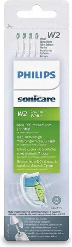 Philips Sonicare W2 Optimal White HX6064/10 - Opzetborstels - 4 Stuks -Philips 352x1200