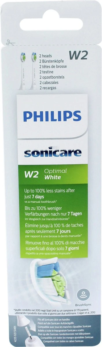 Philips Sonicare W2 Optimal White HX6062/10 - Opzetborstel - 2 Stuks 15 Philips Sonicare W2 Optimal White HX6062/10 - Opzetborstel - 2 Stuks - Afbeelding 15