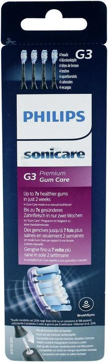 Philips Sonicare G3 Premium Gum Care HX9054/33 - Opzetborstel - 4 Stuks 3 Philips Sonicare G3 Premium Gum Care HX9054/33 - Opzetborstel - 4 Stuks - Afbeelding 3