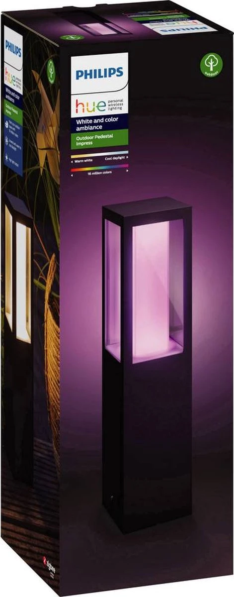 Philips Hue Impress Sokkellamp - Wit En Gekleurd Licht - Zwart - Laag 6 Philips Hue Impress Sokkellamp - Wit En Gekleurd Licht - Zwart - Laag - Afbeelding 6