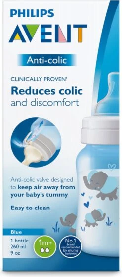 Philips Avent Anti-colic SCF821/15 - Babyfles (260 Ml) - 1 Stuk - Blauw 13 Philips Avent Anti-colic SCF821/15 - Babyfles (260 Ml) - 1 Stuk - Blauw -Philips 527x1200