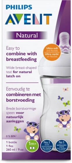 Philips Avent Natural Babyfles - SCF070/22 Babyfles (1m+) Voor Langzame Toevoer - 1x -Philips 534x1200 4