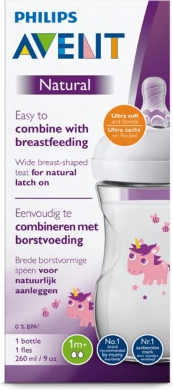 Philips Avent Natural Babyfles - SCF070/25 Babyfles (1m+) Voor Langzame Toevoer - 1x. -Philips 534x1200 5