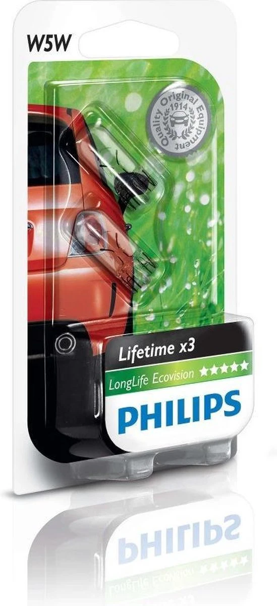 Philips W5W LongLife EcoVision 12V5 W2,1x9,5d B2 6 Philips W5W LongLife EcoVision 12V5 W2,1x9,5d B2 - Afbeelding 6