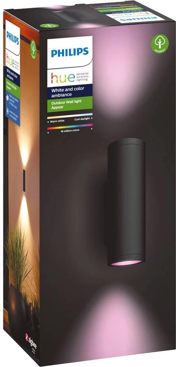 Philips Hue Appear Muurlamp - Wit En Gekleurd Licht - Zwart 11 Philips Hue Appear Muurlamp - Wit En Gekleurd Licht - Zwart - Afbeelding 11