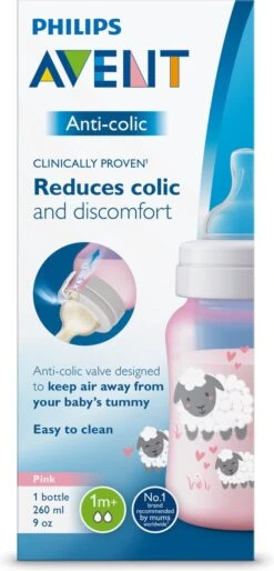 Philips Avent Anti-colic SCF821/14 - Babyfles (260 Ml) - 1 Stuk - Roze 18 Philips Avent Anti-colic SCF821/14 - Babyfles (260 Ml) - 1 Stuk - Roze -Philips 577x1200