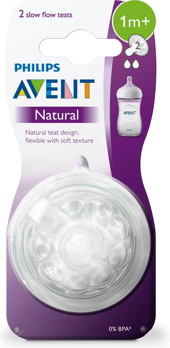 Philips AVENT Natural Speen - 1M+ - Langzame Toevoer - 2 Stuks 10 Philips AVENT Natural Speen - 1M+ - Langzame Toevoer - 2 Stuks - Afbeelding 10