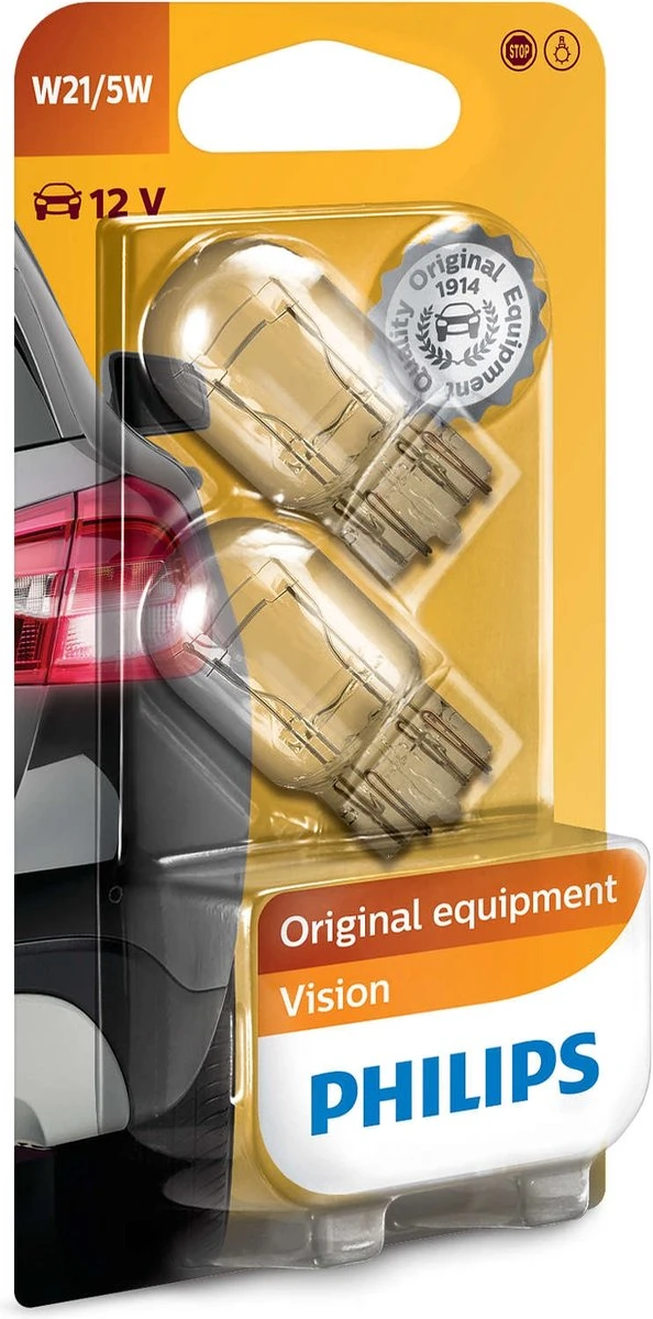 Philips W21/5W 12V - Original - Set 2 Philips W21/5W 12V - Original - Set - Afbeelding 2