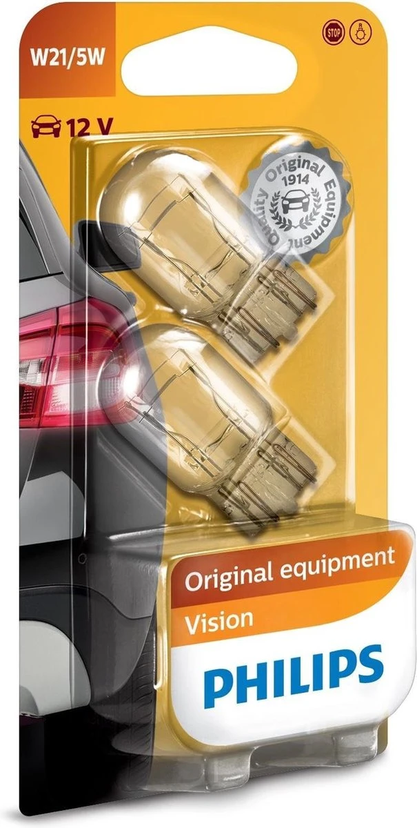 Philips W21/5W 12V - Original - Set 3 Philips W21/5W 12V - Original - Set - Afbeelding 3
