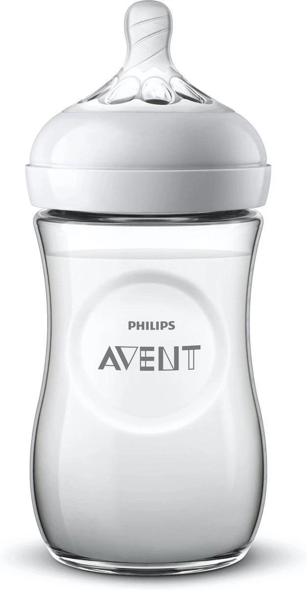 Philips Avent Natural Babyfles - SCF070/24 Babyfles (1m+) Voor Langzame Toevoer - 1x 3 Philips Avent Natural Babyfles - SCF070/24 Babyfles (1m+) Voor Langzame Toevoer - 1x - Afbeelding 3
