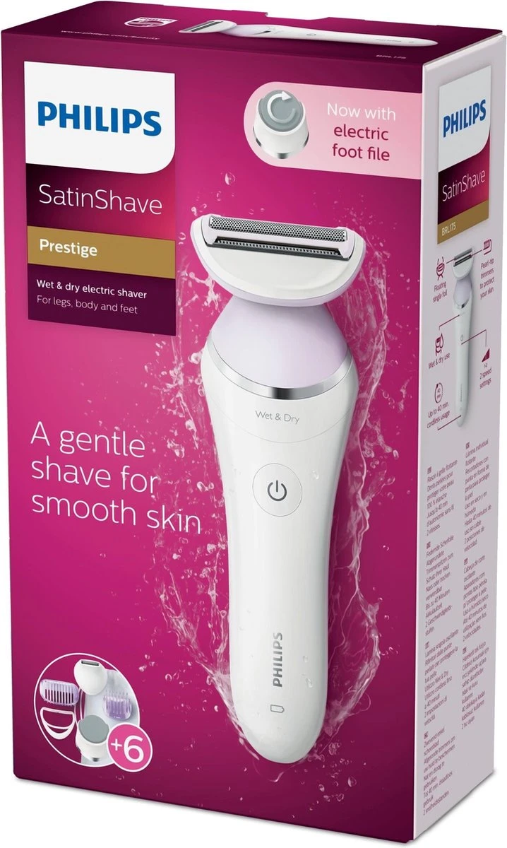 Philips SatinShave Prestige BRL175/00 - Ladyshave - Paars 8 Philips SatinShave Prestige BRL175/00 - Ladyshave - Paars - Afbeelding 8