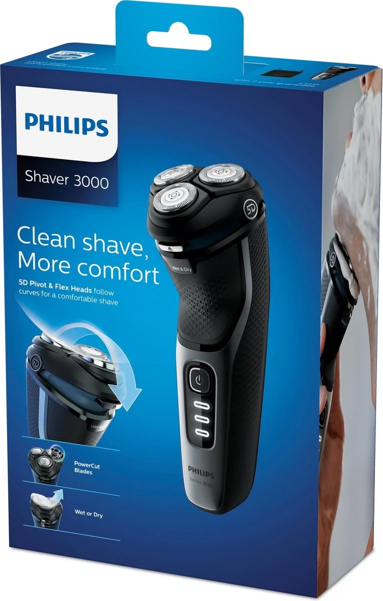 Philips Shaver Series 3000 S3231/52 - Scheerapparaat - Zwart 9 Philips Shaver Series 3000 S3231/52 - Scheerapparaat - Zwart - Afbeelding 9