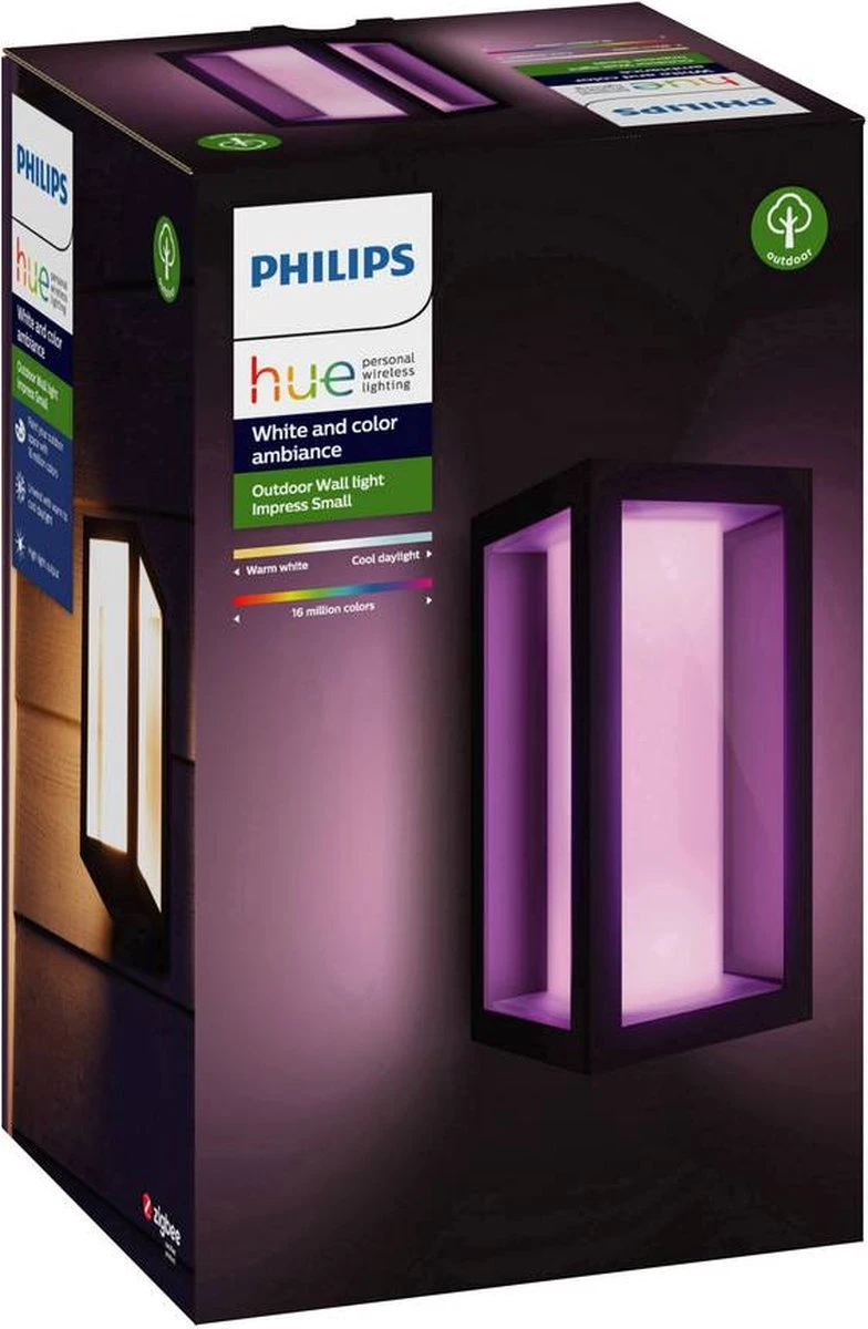 Philips Hue Impress Muurlamp - Wit En Gekleurd Licht - Zwart - Smal 2 Philips Hue Impress Muurlamp - Wit En Gekleurd Licht - Zwart - Smal - Afbeelding 2