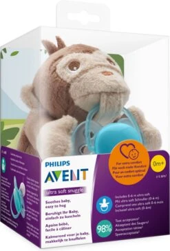 Philips Avent Snuggle Knuffelspeen - 0-6 Maanden - Aapje -Philips 814x1200