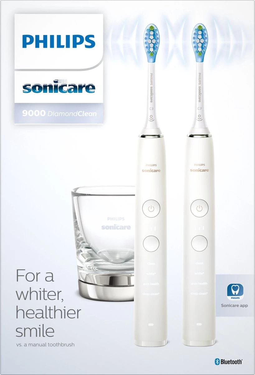 Philips Sonicare DiamondClean 9000 HX9914/55 - Elektrische Tandenborstel - Wit - 2 Stuks 4 Philips Sonicare DiamondClean 9000 HX9914/55 - Elektrische Tandenborstel - Wit - 2 Stuks - Afbeelding 4