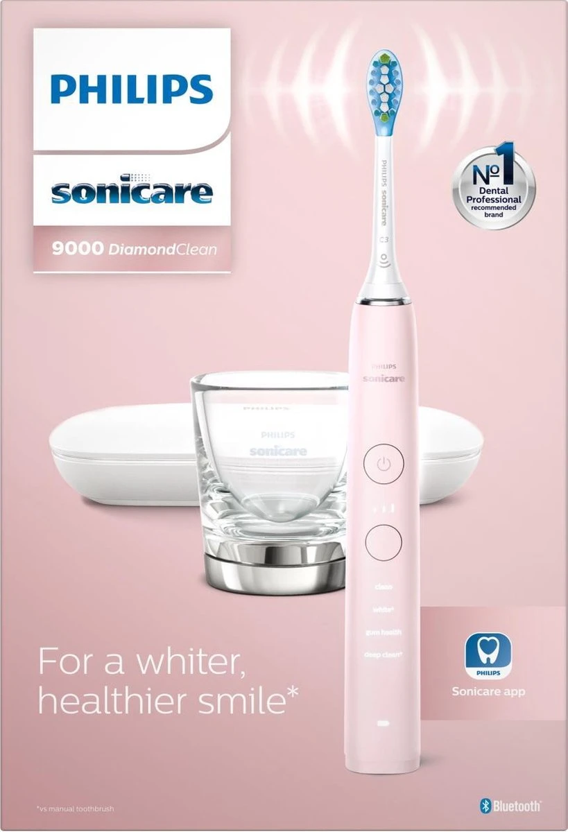 Philips Sonicare DiamondClean 9000 HX9911/29 - Luxe Elektrische Tandenborstel - Lichtroze 4 Philips Sonicare DiamondClean 9000 HX9911/29 - Luxe Elektrische Tandenborstel - Lichtroze - Afbeelding 4