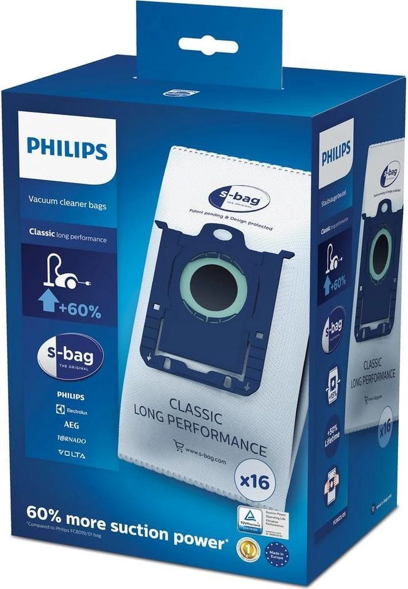 Philips S-bag FC8021/05 - Stofzuigerzakken - 16 Stuks 5 Philips S-bag FC8021/05 - Stofzuigerzakken - 16 Stuks - Afbeelding 5