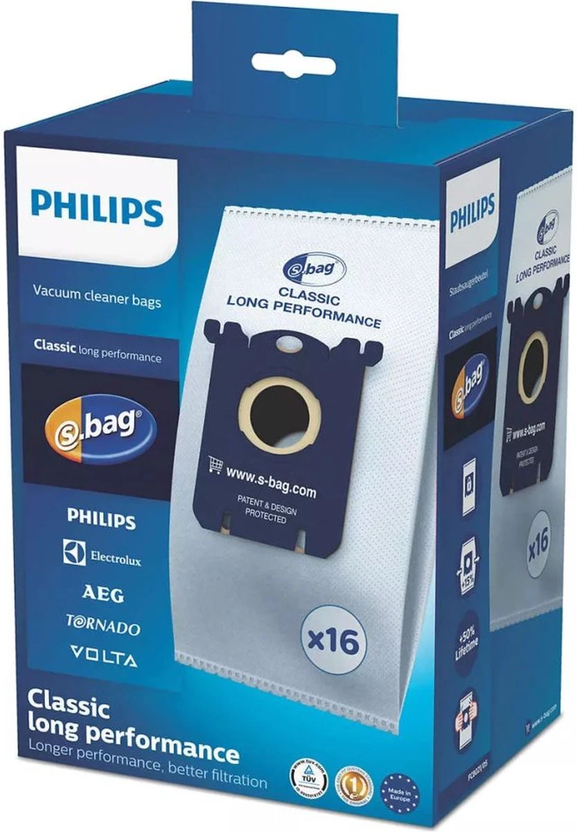 Philips S-bag FC8021/05 - Stofzuigerzakken - 16 Stuks 4 Philips S-bag FC8021/05 - Stofzuigerzakken - 16 Stuks - Afbeelding 4