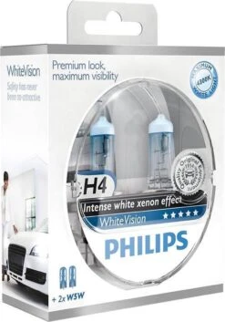 Philips White Vision H4 55W/12V Halogeen Lampen, Set à 2 Stuks -Philips 840x1200 3