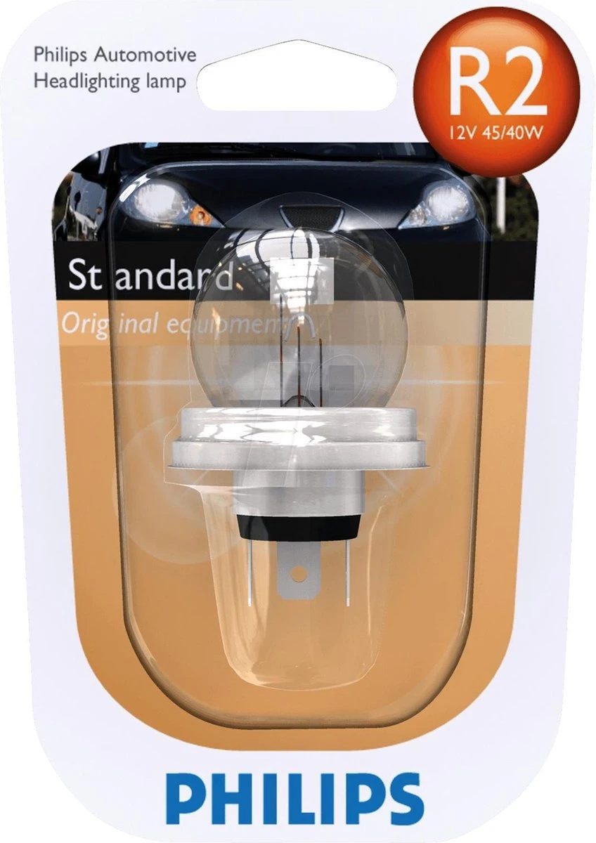 Philips Autolamp Vision R2 12 Volt 40/45 Watt Per Stuk 2 Philips Autolamp Vision R2 12 Volt 40/45 Watt Per Stuk - Afbeelding 2