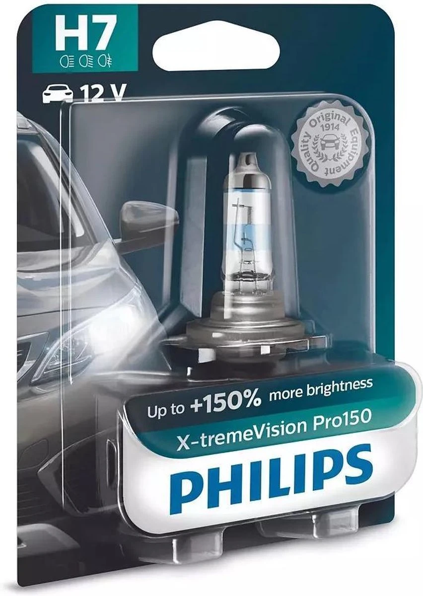 Philips Reservelamp Auto H7 X-tremevision Pro150 55w Glas 1 Philips Reservelamp Auto H7 X-tremevision Pro150 55w Glas