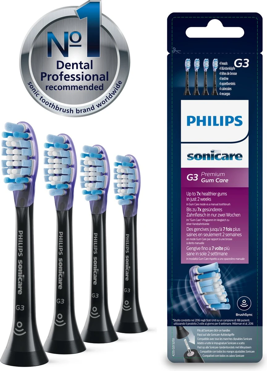 Philips Sonicare G3 Premium Gum Care HX9054/33 - Opzetborstel - 4 Stuks 15 Philips Sonicare G3 Premium Gum Care HX9054/33 - Opzetborstel - 4 Stuks - Afbeelding 15