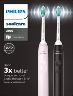 Philips Sonicare Series 3100 HX3675/15 - Elektrische Tandenborstel - Zwart & Roze - Duopack -Philips 915x1200 3