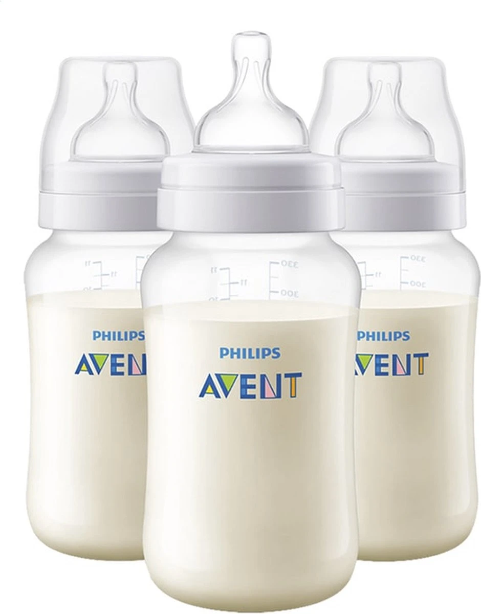 Philips Avent - Zuigfles Anti-colic Trio - 330 Ml - 3 Stuks 1 Philips Avent - Zuigfles Anti-colic Trio - 330 Ml - 3 Stuks