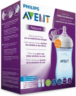 Philips Avent Natural Babyfles - SCF035/27 Babyfles (1m+) Voor Langzame Toevoer - 2x -Philips 957x1200