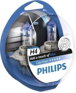 Philips ColorVision H4 Blauw 60/55W 12V, Set à 2 Stuks